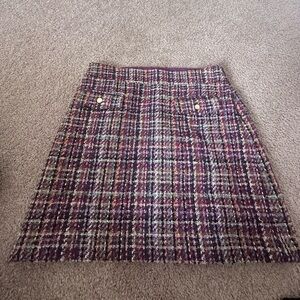 LOFT Multicolor Tweed Pencil Skirt